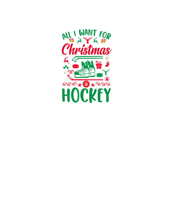 All I want for Christmas is hockey minta fekete pólón