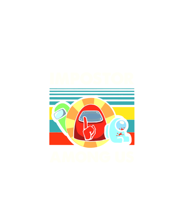 Impostor Among Us minta fekete pólón