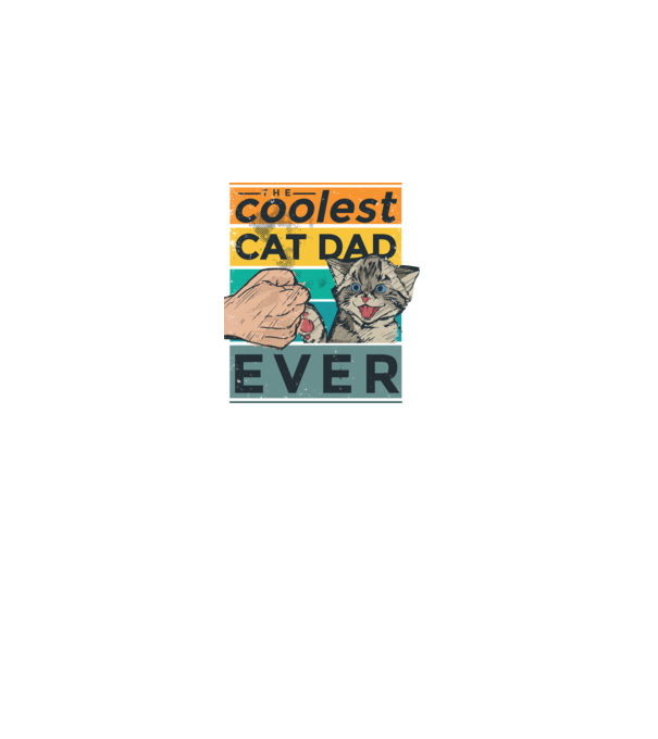 Coolest Cat Dad minta fekete pólón