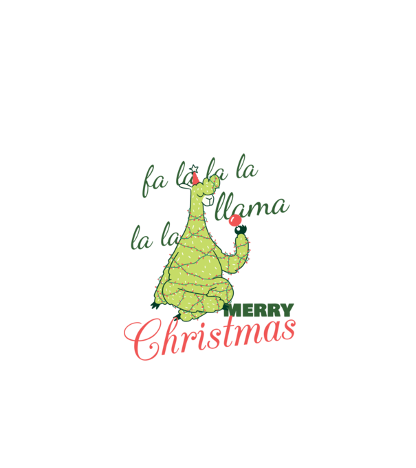 Llama Christmas minta fehér pólón