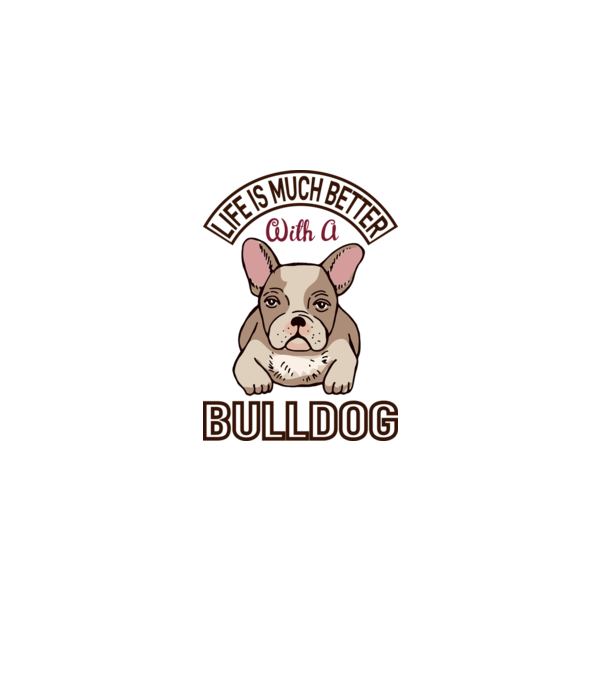 Bulldog minta fehér pólón