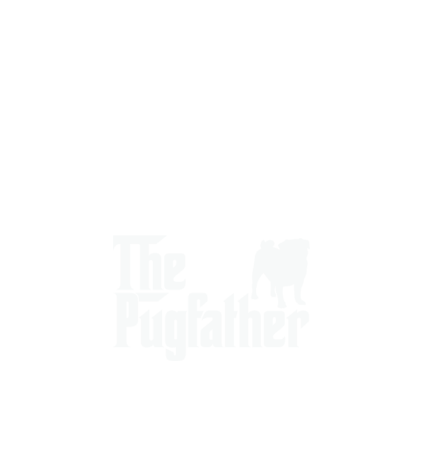 The pugfather minta fekete pólón