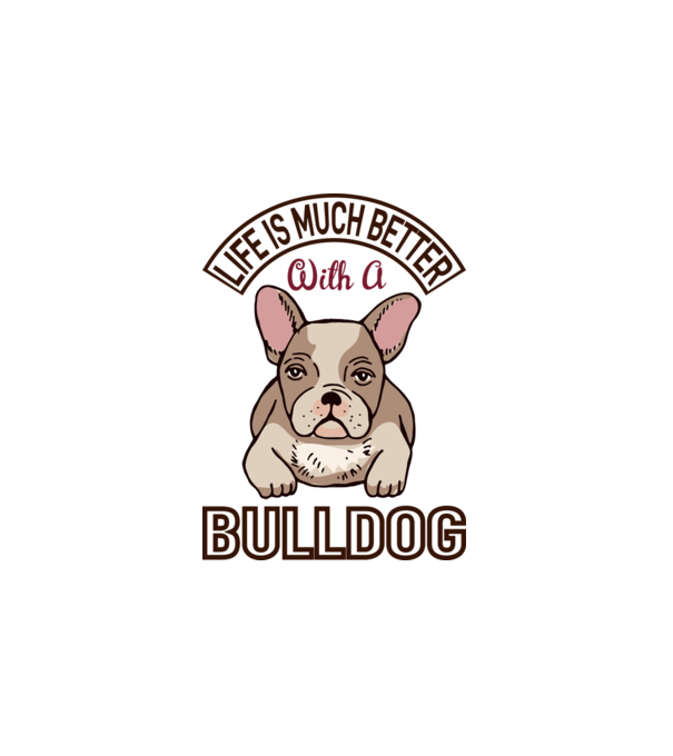 Bulldog minta fehér pólón