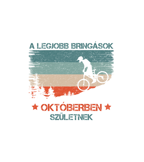 Legjobb bringás - Október  minta fehér pólón