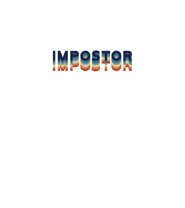 Impostor minta fehér pólón