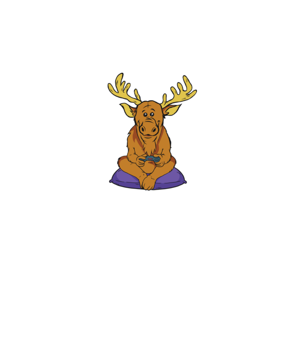 Elk Video Games minta fekete pólón