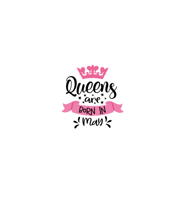 Queens are born in may minta fehér/piros pólón