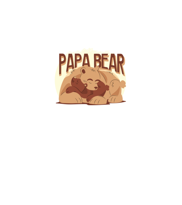 Papa Bear minta homokszín pólón