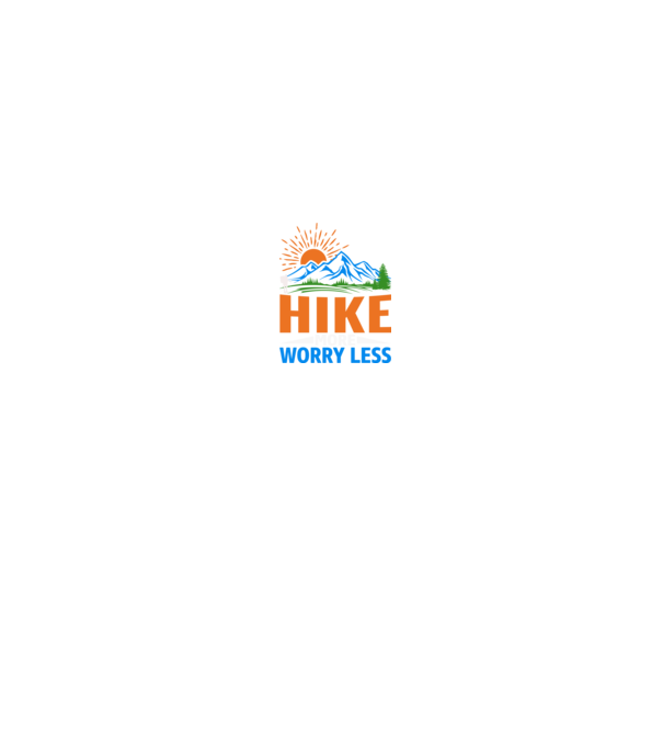 Hike more worry less minta fekete pólón