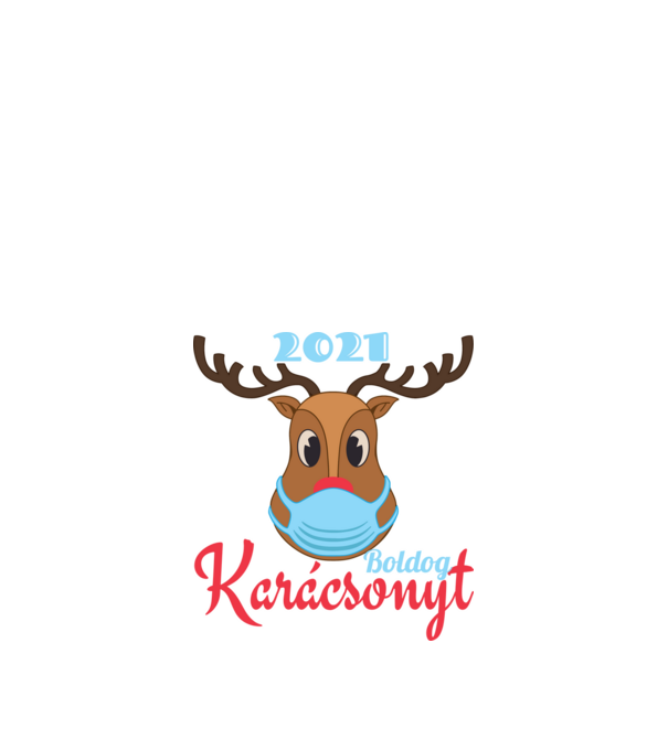 Boldog Karácsonyt 2021 minta fekete pólón