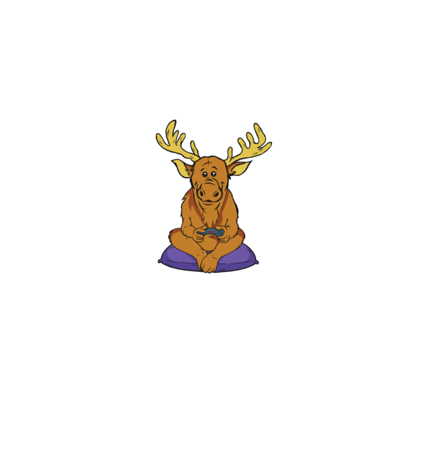 Elk Video Games minta szürke pólón