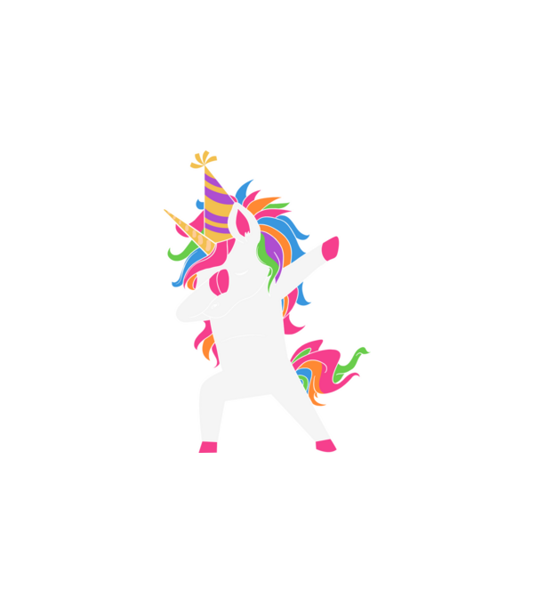 Dabbing unicorn minta fehér pólón