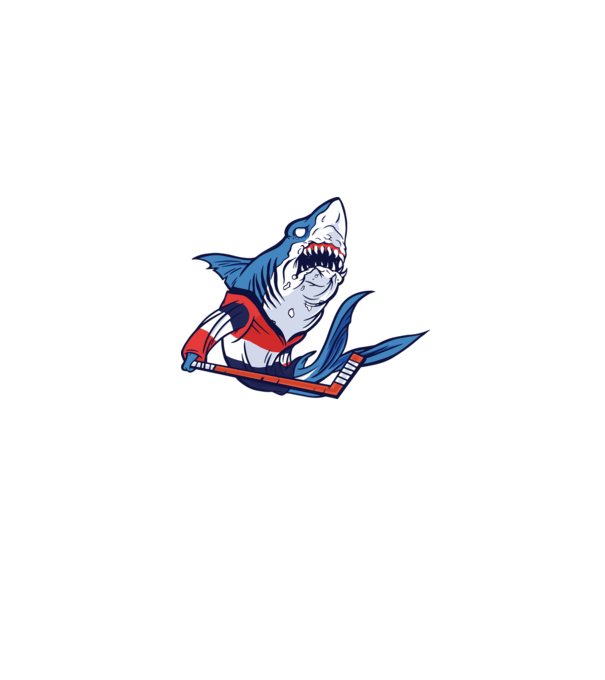 Shark Hockey minta szürke pólón