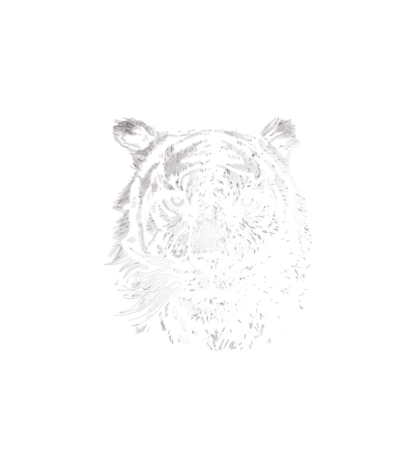 Monokróm tigris minta fehér pólón