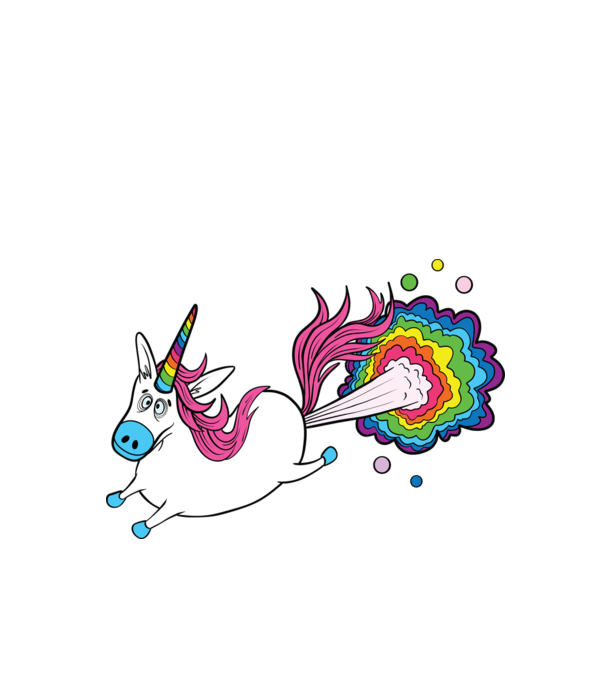 Leaping & Finging Unicorn minta fehér pólón