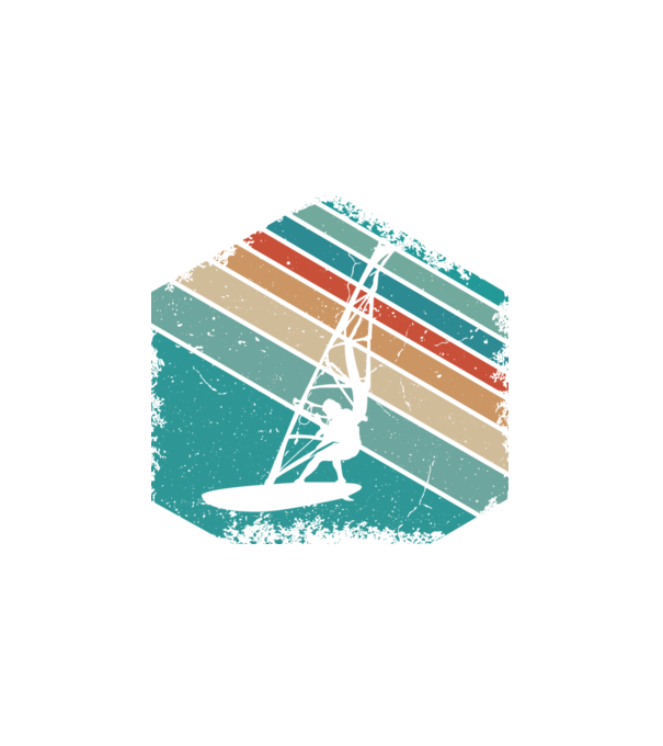 Windsurfing minta fehér pólón