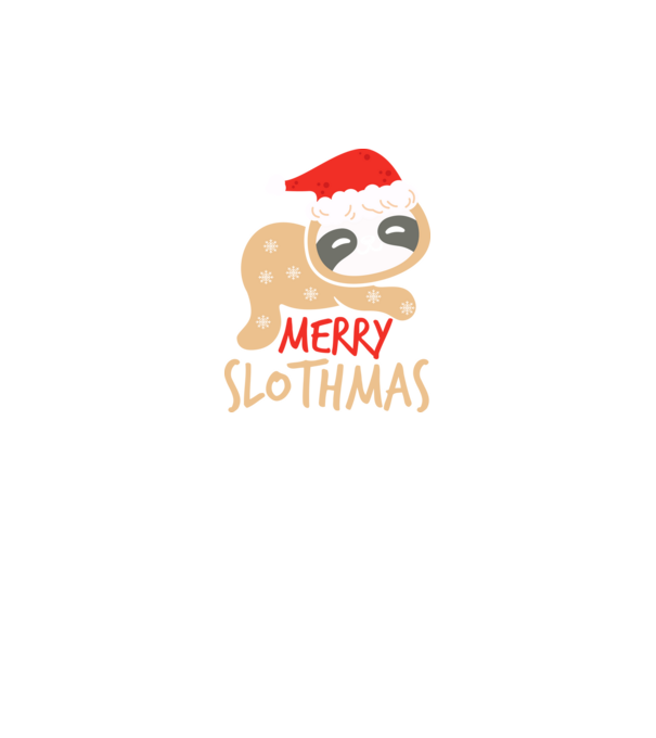 Merry slothmas minta fekete pólón