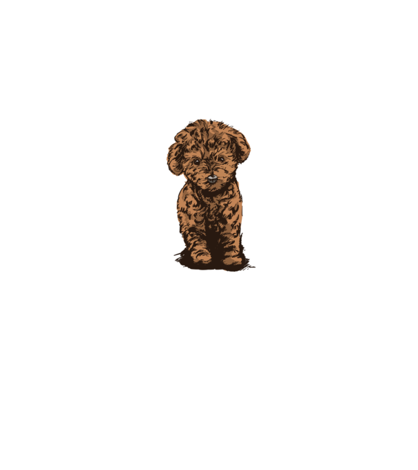 Poodle dog minta szürke pólón