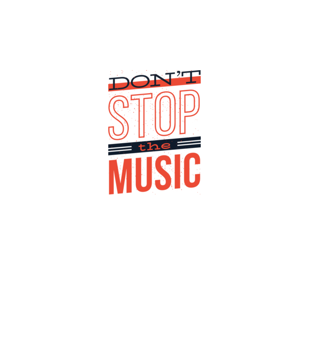 Don't stop the music minta szürke pólón