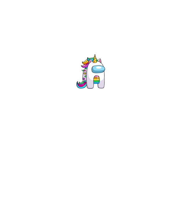 Among Us Unicorn minta világos rózsaszín pólón