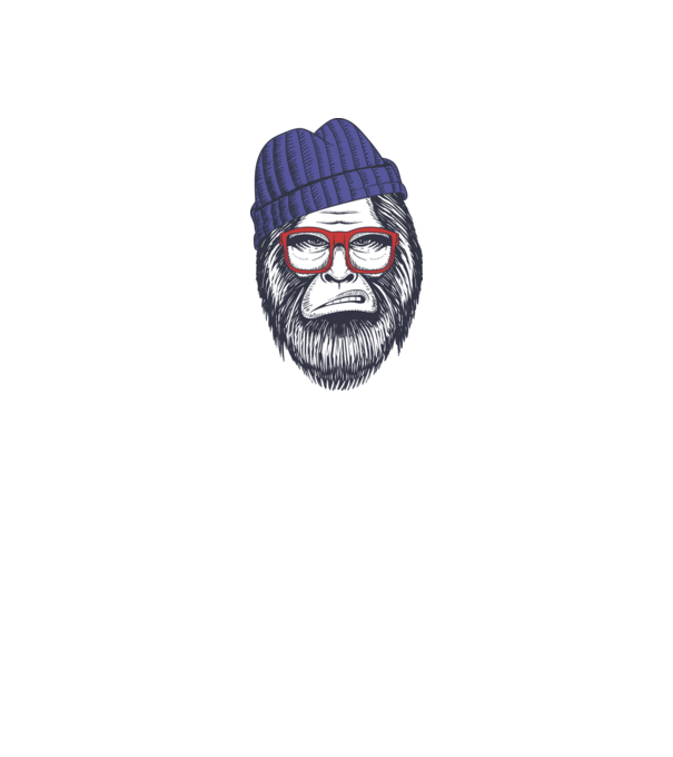 Bigfoot minta fehér pólón