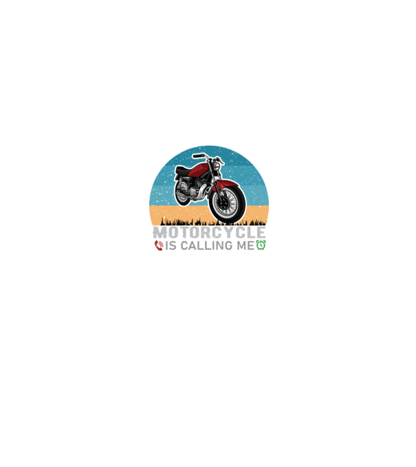 Hív a motorom minta fekete pólón
