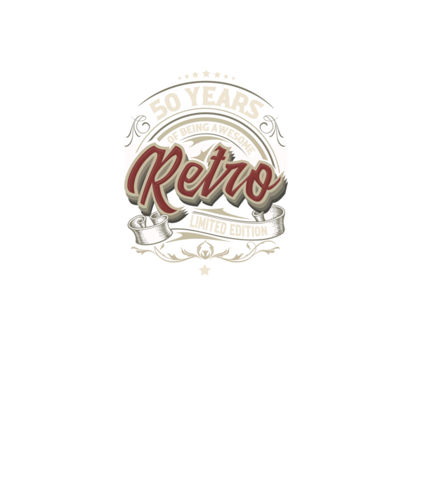 Retro 50 éves minta fekete pólón