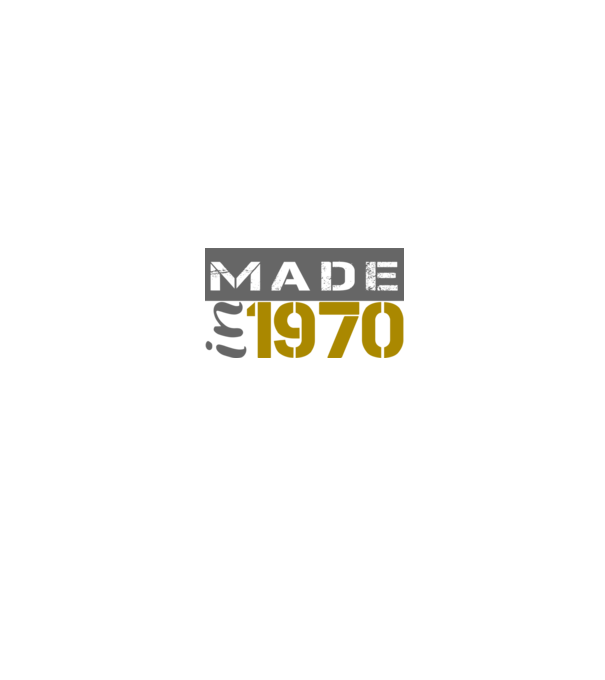 Made in 1970 minta fekete pólón