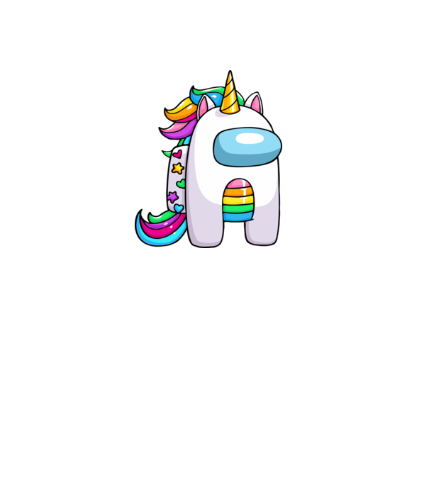 Among Us Unicorn minta fehér pólón