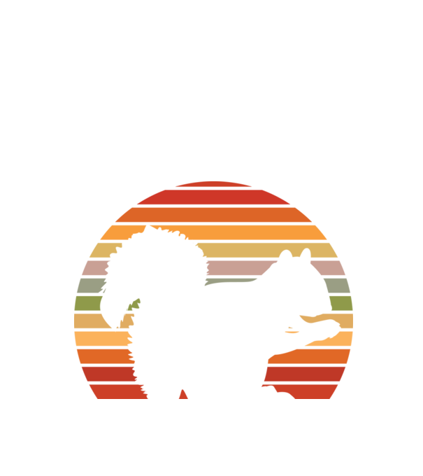 Retro squirrel minta fekete pólón