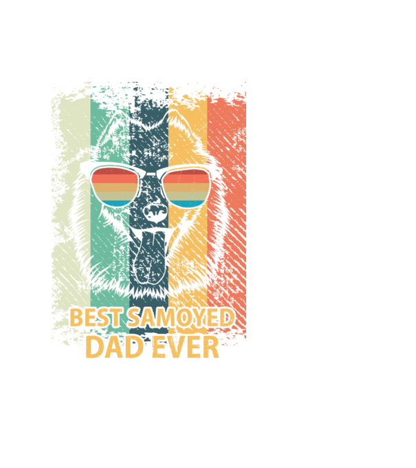 Best Samoyed Dad ever minta fekete pólón