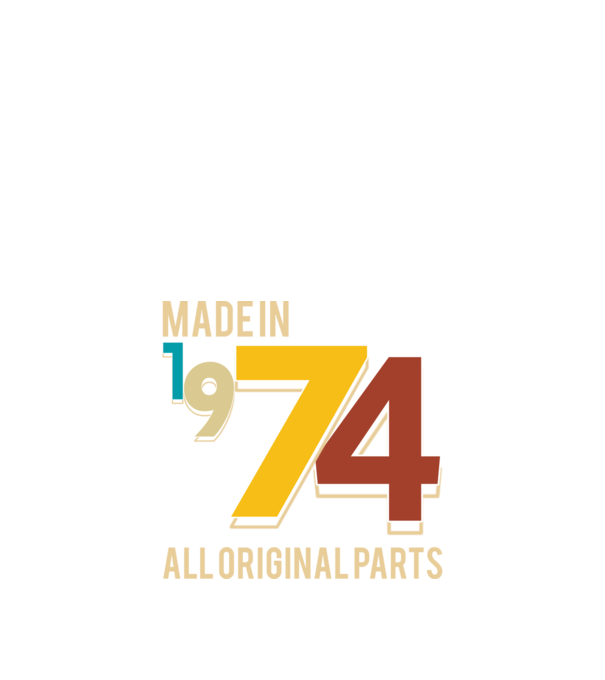 Made in 1974 minta fekete pólón