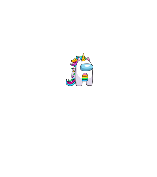 Among Us Unicorn minta fehér pólón