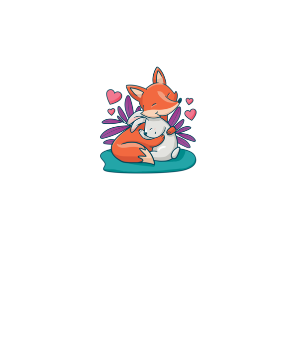 Fox Bunny minta fehér pólón