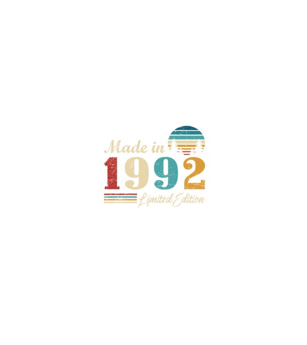 Vintage birthday 1992 minta fekete pólón