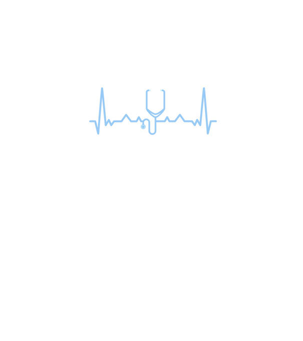 Heartbeat with stethoscope (színezhető) minta sötétkék pólón