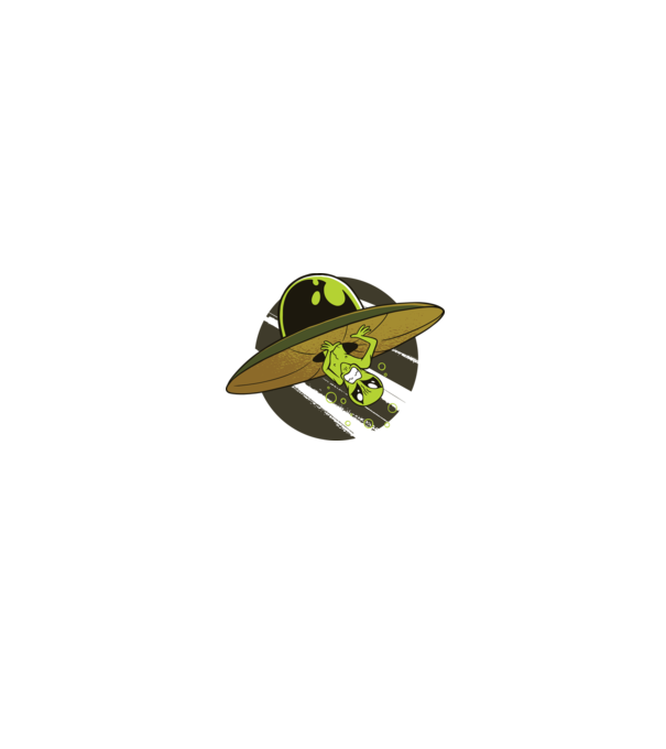 Funny alien minta fekete pólón