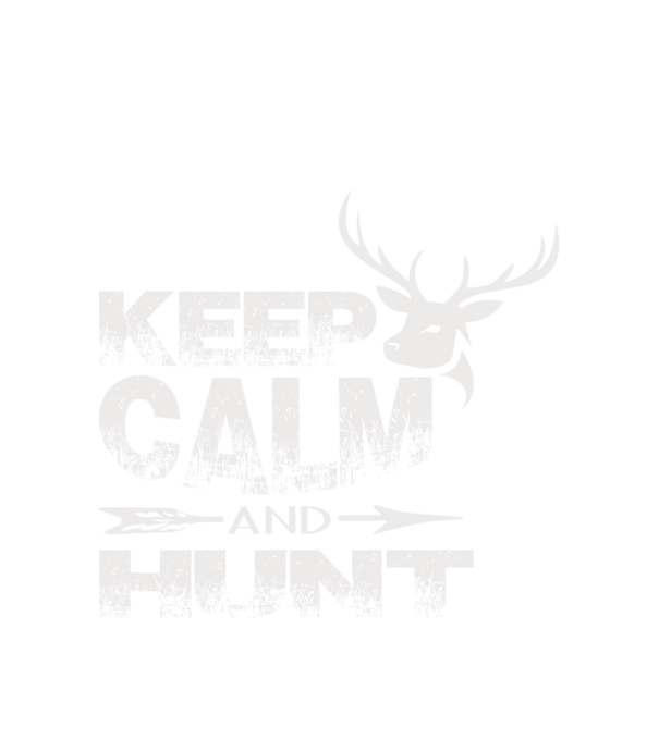 Keep Calm and hunt minta fehér pólón