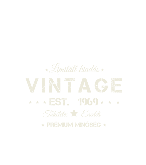 Vintage 1969 minta fekete pólón