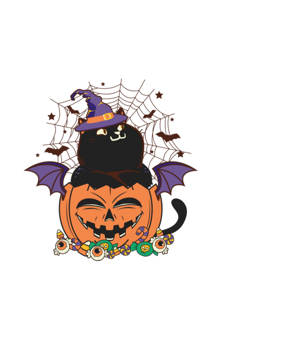 Halloween minta világoskék pólón