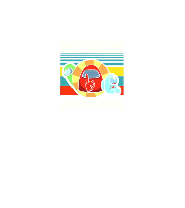 Impostor Among Us minta fekete pólón