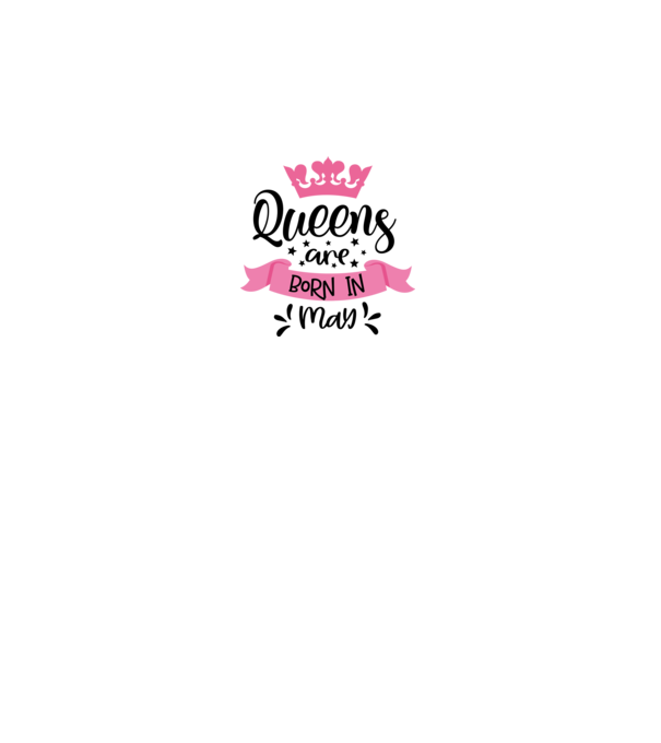 Queens are born in may minta fehér pólón