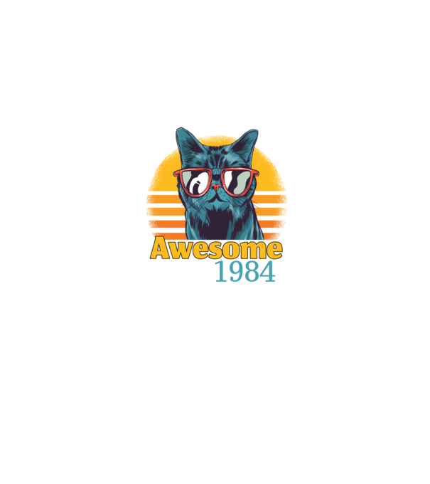 Awesome since 1984 minta farmerkék pólón