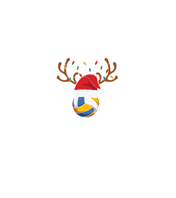 Rénszarvas röplabda minta fekete pólón