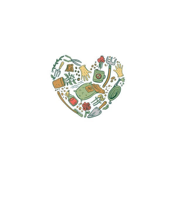 10717-Gardentools-Heart-tshirt-PR_t-shirt minta fehér pólón