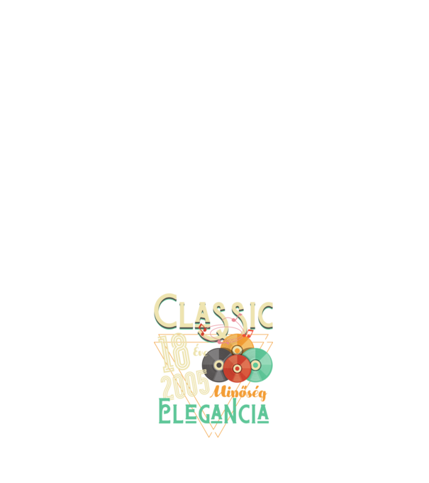Classic 18 éve minta sötétkék pólón
