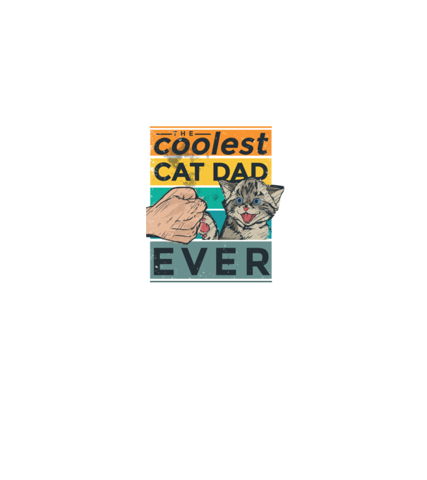 Coolest Cat Dad minta farmerkék pólón