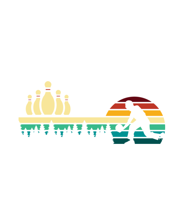 BOWLING RETRO minta fehér pólón