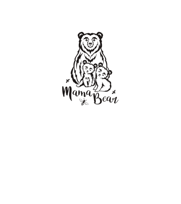 Mama Bear minta fehér pólón