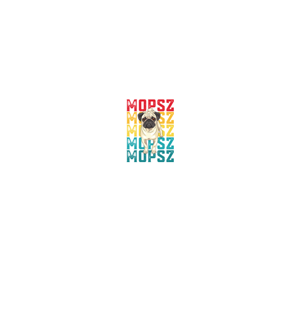 Mopsz minta fekete pólón